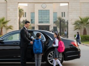 ليموزين لتوصيل الأبناء المدارس
