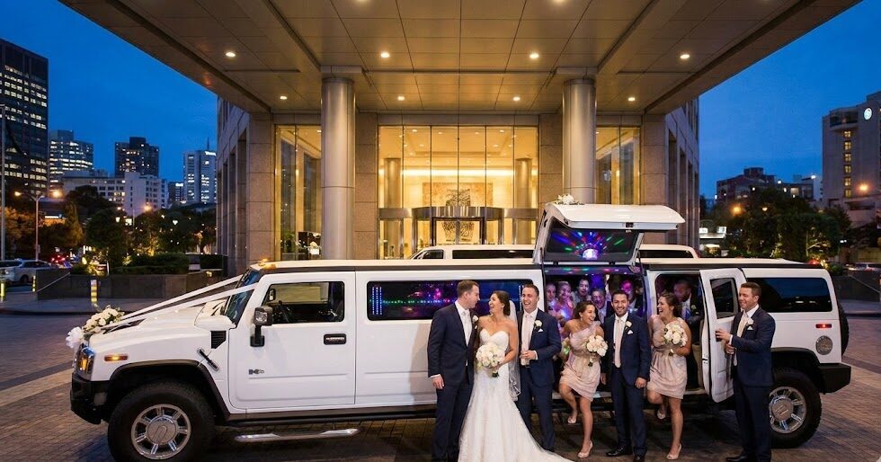 ليموزين استريتش أفراح بيضاء مزينة 2للزفاف