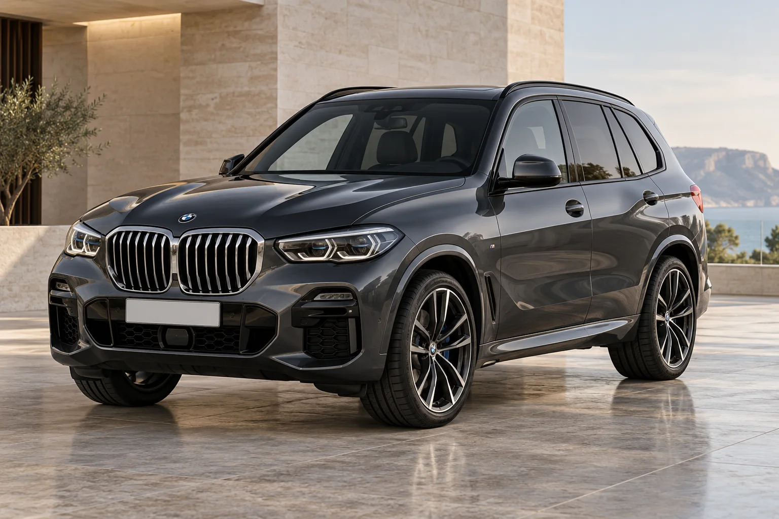 سيارة SUV رمادية توضح إحدى الفئات التي يمكن مقارنتها لرحلة بين المدن